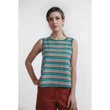 Carica l'immagine nel visualizzatore di Gallery, TOP PALMA JERSEY BIO STRETCH RIGHE 5 COLORI
