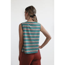 Carica l'immagine nel visualizzatore di Gallery, TOP PALMA JERSEY BIO STRETCH RIGHE 5 COLORI
