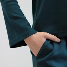 Carica l'immagine nel visualizzatore di Gallery, TEES AMARILLO COTONE INTERLOCK BIO BLU-VERDE
