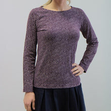 Carica l'immagine nel visualizzatore di Gallery, TEES ANETO JERSEY STRETCH BIO STAMPATO PRUGNA
