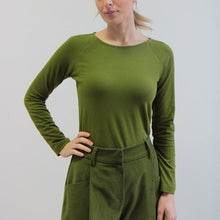 Carica l'immagine nel visualizzatore di Gallery, TEES ANETO JERSEY STRETCH BIO VERDE OLIVA
