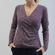 Carica l'immagine nel visualizzatore di Gallery, TEES FELCE JERSEY STRETCH BIO STAMPATO PRUGNA
