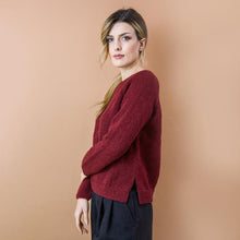 Carica l&#39;immagine nel visualizzatore di Gallery, MAGLIA GEMMA. LANA BORDEAUX
