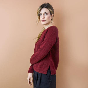 MAGLIA GEMMA. LANA BORDEAUX