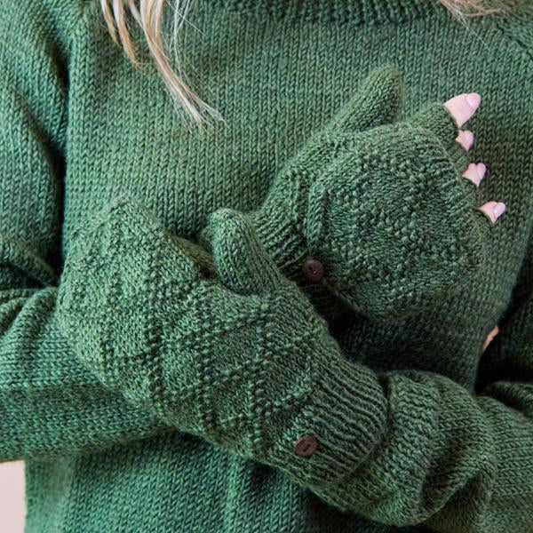 GUANTI RUBINA LANA E INTERNO FELPATO VERDE BOSCO