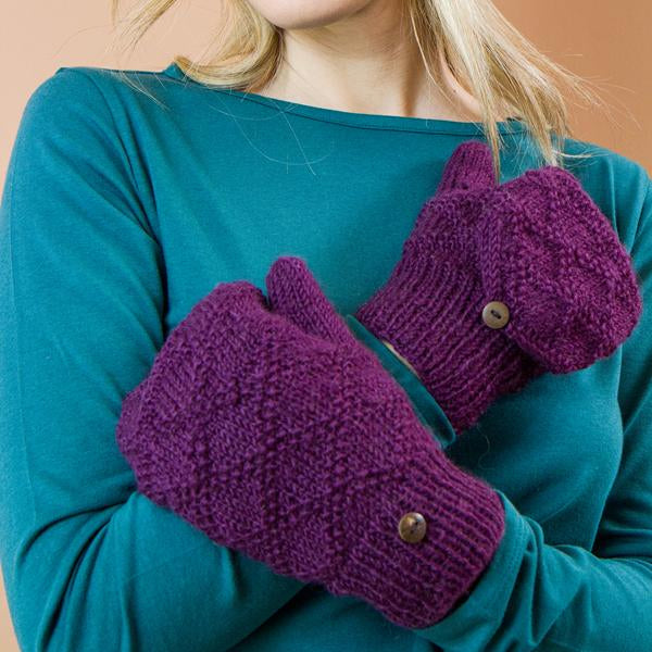 GUANTI RUBINA LANA E INTERNO FELPATO VIOLA