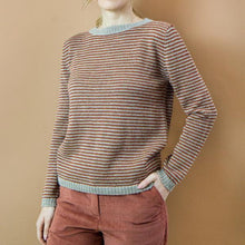 Carica l&#39;immagine nel visualizzatore di Gallery, MAGLIA EDERA. ALPACA. RIGHE COCCIO E BEIGE
