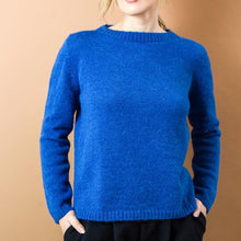 Carica l&#39;immagine nel visualizzatore di Gallery, MAGLIA EDERA. ALPACA SUPERFINE. CERULEO
