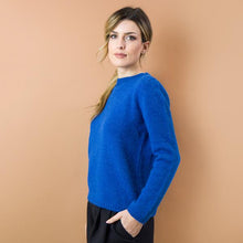 Carica l&#39;immagine nel visualizzatore di Gallery, MAGLIA EDERA. ALPACA SUPERFINE. CERULEO
