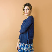 Carica l&#39;immagine nel visualizzatore di Gallery, MAGLIA LINFA. ALPACA. BLU INDACO

