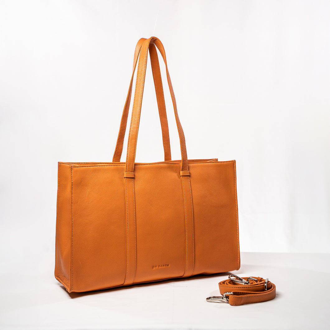 BORSA PELLE LION ARANCIO