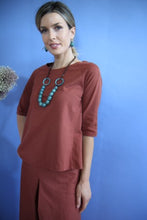 Carica l'immagine nel visualizzatore di Gallery, T-SHIRT AMANDA TERRACOTTA
