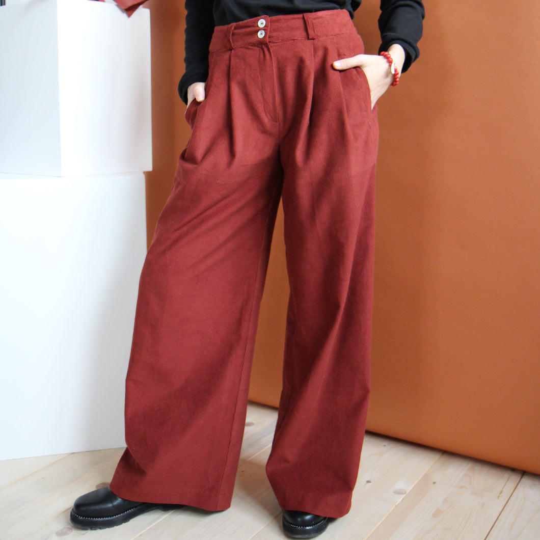 PANTALONE LIANA MATTONE VELLUTO