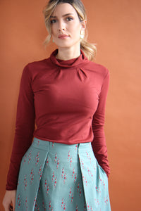 MAGLIA FIORE MATTONE