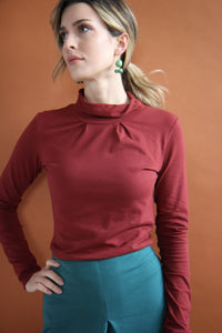 MAGLIA FIORE MATTONE