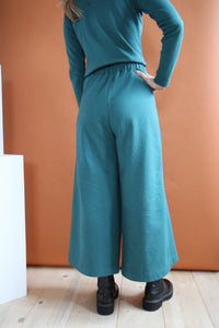 PANTALONE VELE VERDE PETROLIO