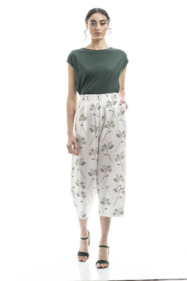 PANTALONE NEW BAGGY VISCOSA STAMPA FOREST