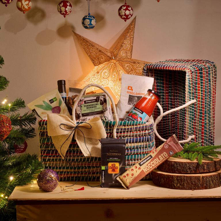 IDEA REGALO |  CESTO GRANDE NATALE COLOR