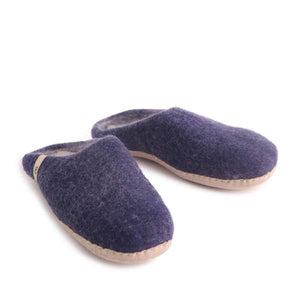 Pantofole in feltro color blu